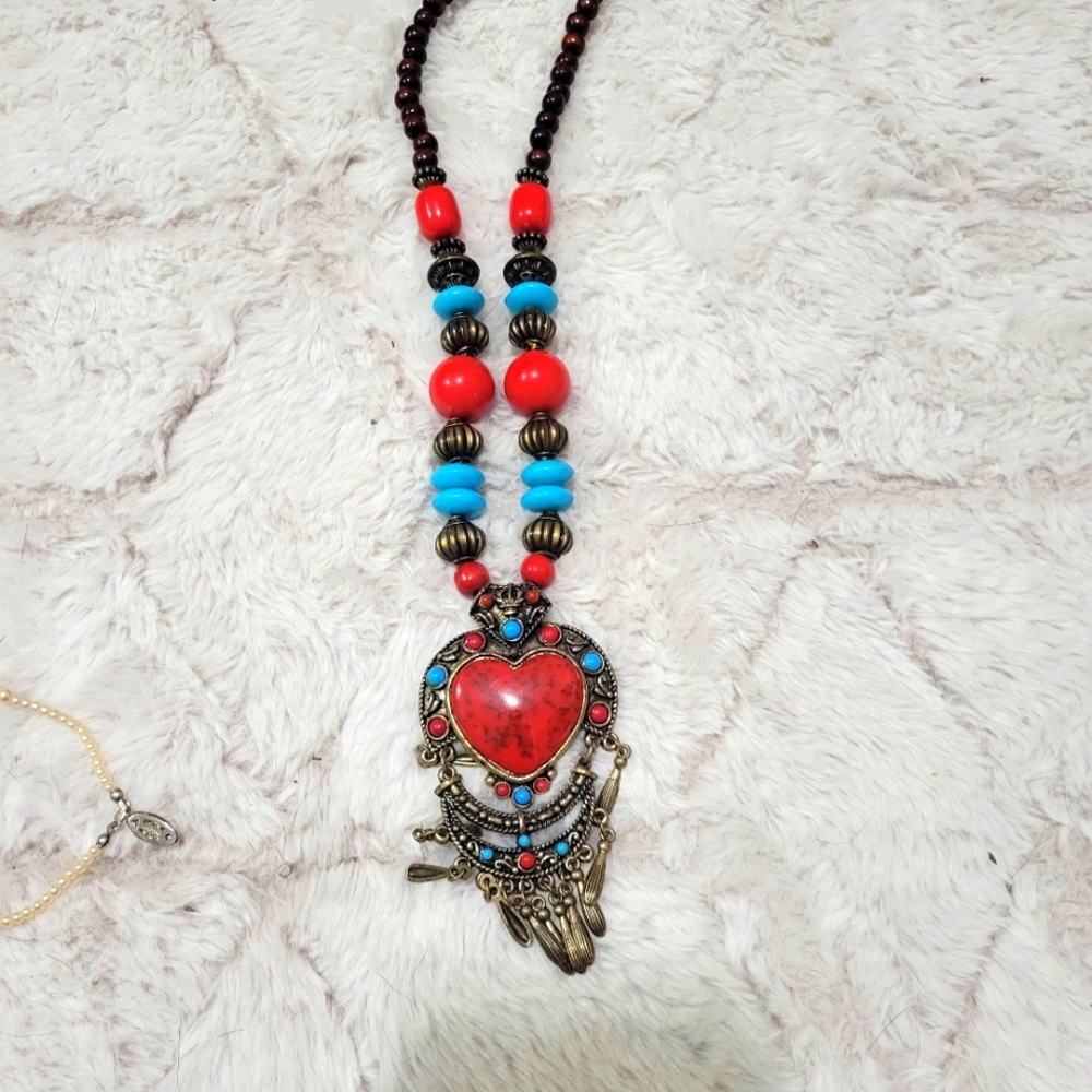 Red stone necklace